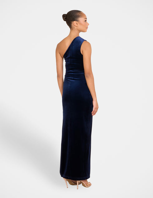 Daina One Shoulder Velvet Gown